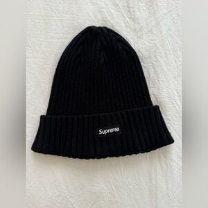 Supreme Overdyed Black Beanie